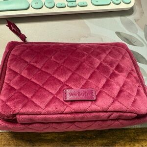 Vera Bradley velvet quilted organizer pouch